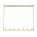 Aragon Soft Brass 7 Light LED Linear Chandelier Crystorama ARA-10267-SB-ST