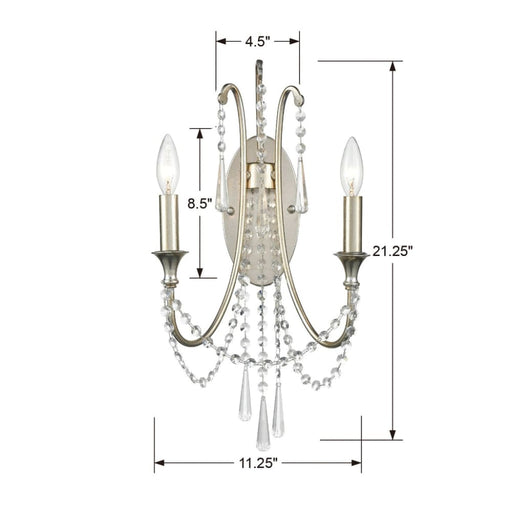 Arcadia 8 Light Antique Silver Chandelier - Chandeliers