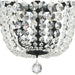 Archer 3 Light Crystal Black Forged Ceiling Mount - Ceiling Mount