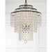 Arielle Crystal 3 Light Dark Bronze Chandelier - Chandeliers