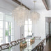 Arielle Crystal 3 Light Silver Chandelier - Chandeliers