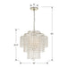 Arielle Crystal 3 Light Silver Chandelier - Chandeliers