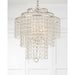 Arielle Crystal 3 Light Silver Chandelier - Chandeliers
