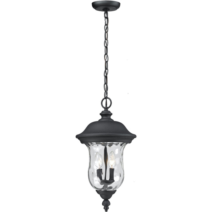 Armstrong Black Outdoor Chain Mount Ceiling Fixture | theLightShop