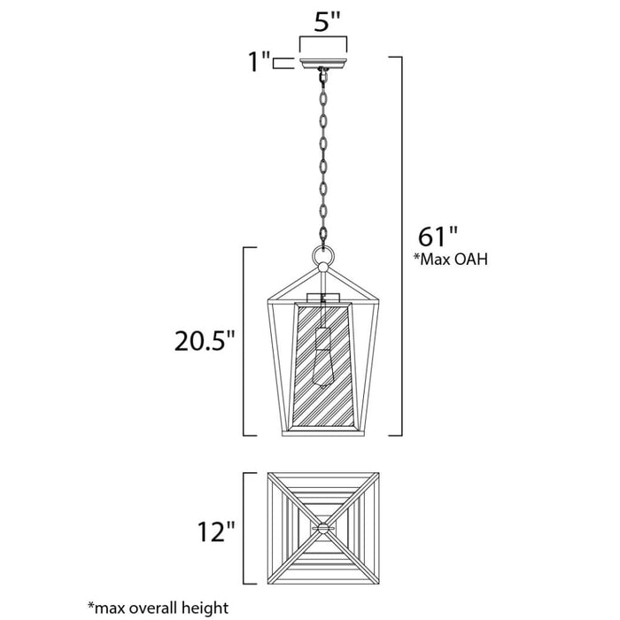 Artisan Black Outdoor Hanging Lantern - Outdoor Hanging Lantern
