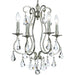 Ashton 4 Light Clear Crystal Olde Silver Mini Chandelier - Chandeliers