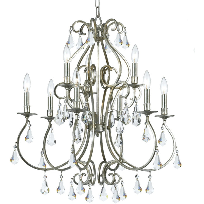 Ashton 9 Light Olde Olde Silver Chandelier - Chandeliers