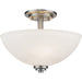 Ashton Brushed Nickel Semi-Flushmount | theLightShop