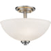 Ashton Brushed Nickel Semi-Flushmount | theLightShop