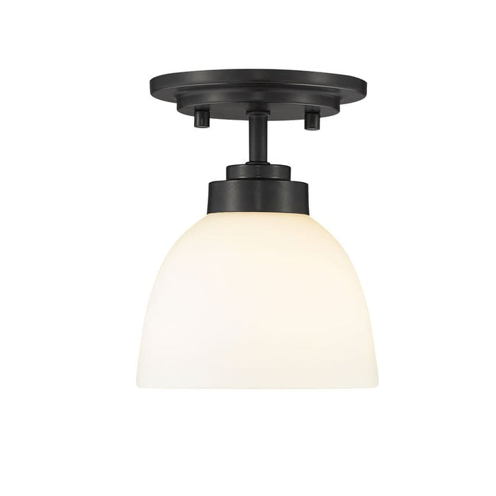 Ashton Matte Black 1 Light Flushmount - Flushmounts