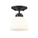 Ashton Matte Black 1 Light Flushmount | theLightShop