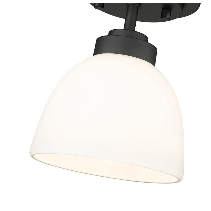Ashton Matte Black 1 Light Flushmount - Flushmounts