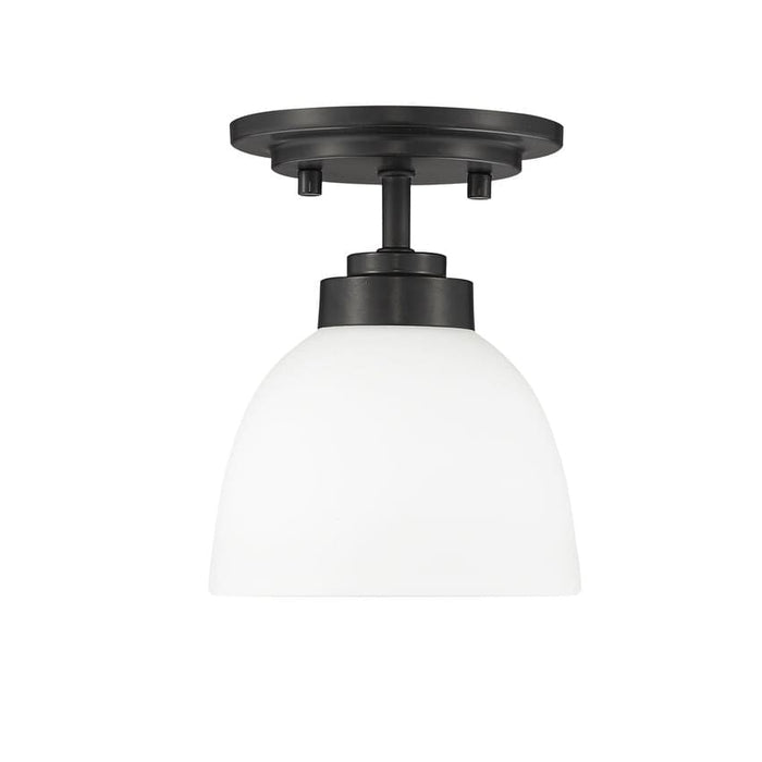 Ashton Matte Black 1 Light Flushmount - Flushmounts