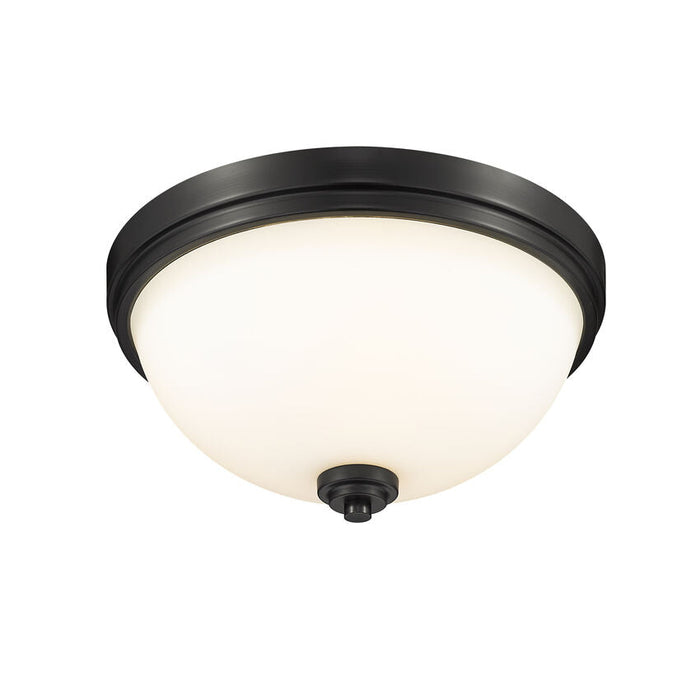 Ashton Matte Black 2 Light Flushmount - Flushmounts