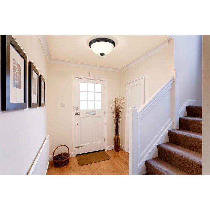 Ashton Matte Black 2 Light Flushmount - Flushmounts