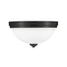 Ashton Matte Black 2 Light Flushmount - Flushmounts