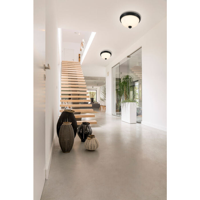 Ashton Matte Black 2 Light Flushmount - Flushmounts