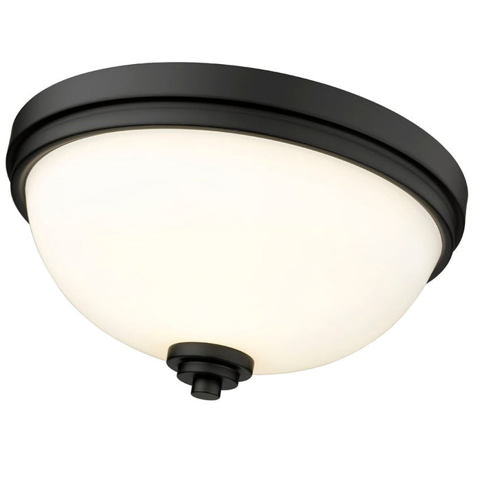 Ashton Matte Black 2 Light Flushmount - Flushmounts