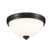 Ashton Matte Black 2 Light Flushmount | theLightShop