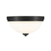 Ashton Matte Black 2 Light Flushmount - Flushmounts
