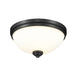 Ashton Matte Black 3 Light Flushmount | theLightShop