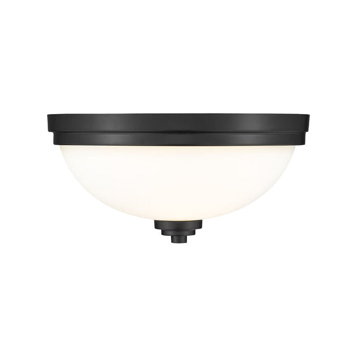 Ashton Matte Black 3 Light Flushmount - Flushmounts
