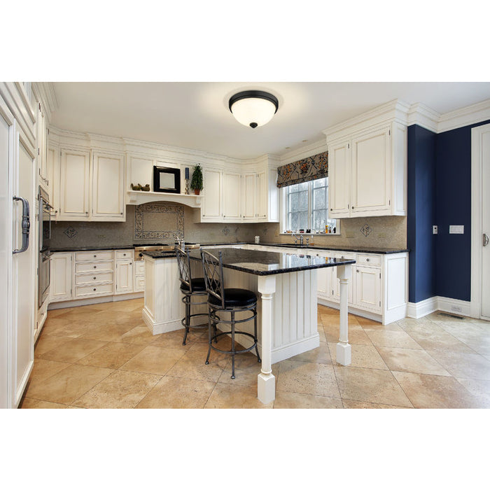 Ashton Matte Black 3 Light Flushmount - Flushmounts