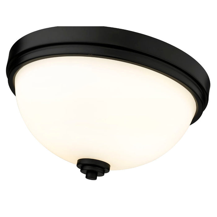 Ashton Matte Black 3 Light Flushmount - Flushmounts