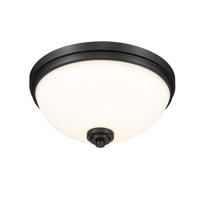 Ashton Matte Black 3 Light Flushmount - Flushmounts