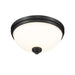 Ashton Matte Black 3 Light Flushmount - Flushmounts