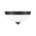 Ashton Matte Black 3 Light Flushmount - Flushmounts