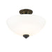 Ashton Matte Black 3 Light Semi-Flushmount - Semi-Flushmounts