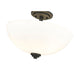 Ashton Matte Black 3 Light Semi-Flushmount - Semi-Flushmounts