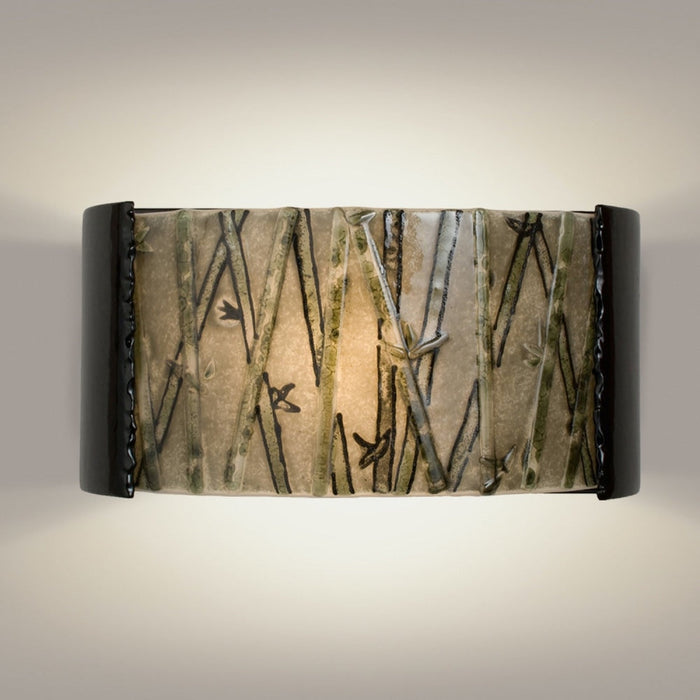 Asia Black Gloss and Multi Seaweed Wall Sconce - Wall Sconce