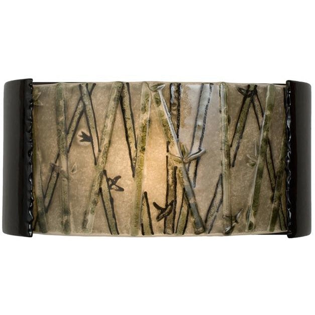 Asia Black Gloss and Multi Seaweed Wall Sconce - Wall Sconce