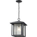 Aspen Black Outdoor Chain Mount Ceiling Fixture | theLightShop