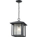 Aspen Black Outdoor Chain Mount Ceiling Fixture | theLightShop