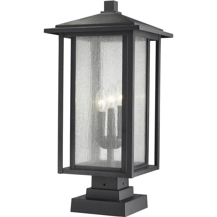 Aspen Black Outdoor Pier Mounted Fixture - Outdoor Pier Mounted Fixtures