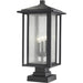 Aspen Black Outdoor Pier Mounted Fixture - Outdoor Pier Mounted Fixtures