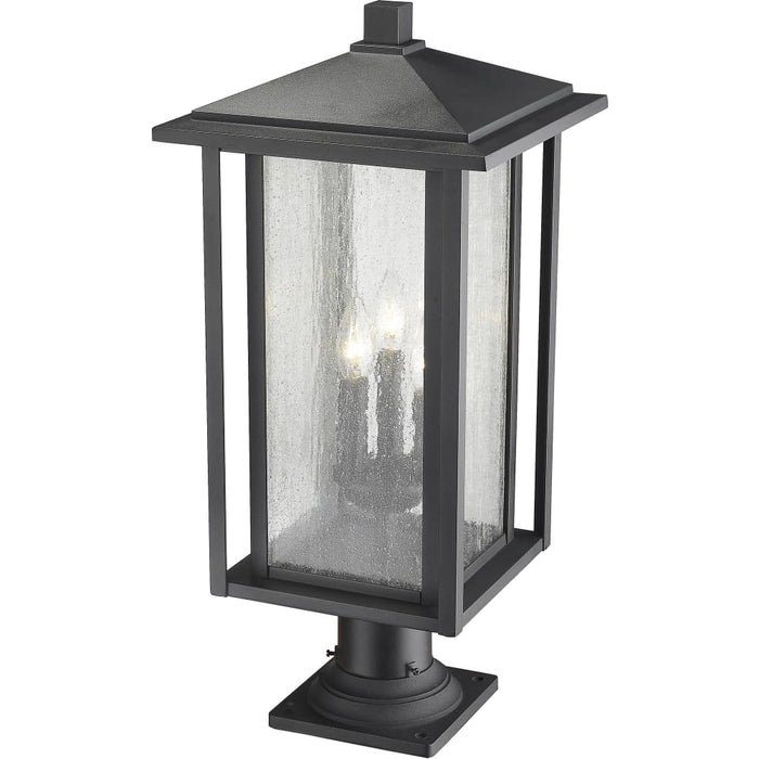 Aspen Black Outdoor Pier Mounted Fixture - Outdoor Pier Mounted Fixtures