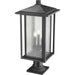 Aspen Black Outdoor Pier Mounted Fixture - Outdoor Pier Mounted Fixtures