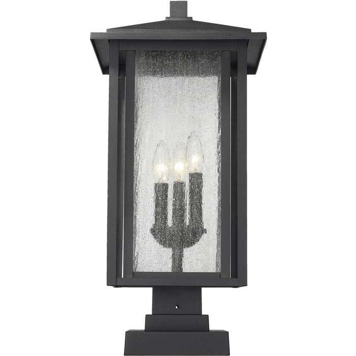 Aspen Black Outdoor Pier Mounted Fixture - Outdoor Pier Mounted Fixtures