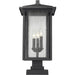 Aspen Black Outdoor Pier Mounted Fixture - Outdoor Pier Mounted Fixtures
