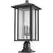 Aspen Black Outdoor Pier Mounted Fixture - Outdoor Pier Mounted Fixtures