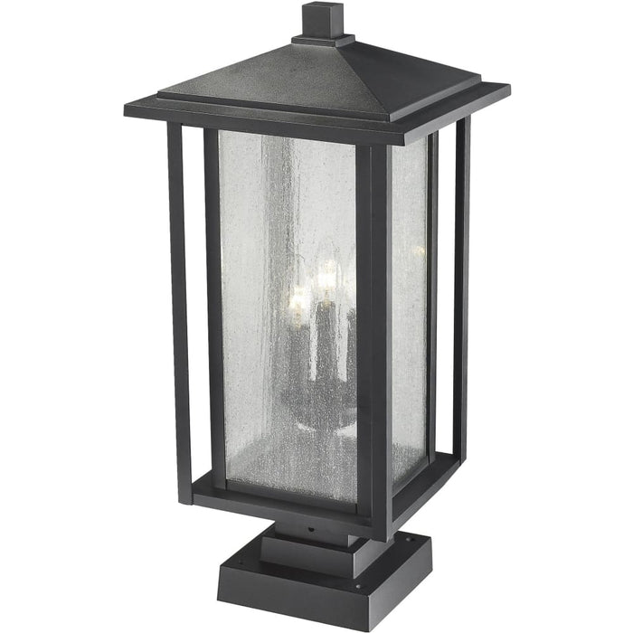 Aspen Black Outdoor Pier Mounted Fixture - Outdoor Pier Mounted Fixtures