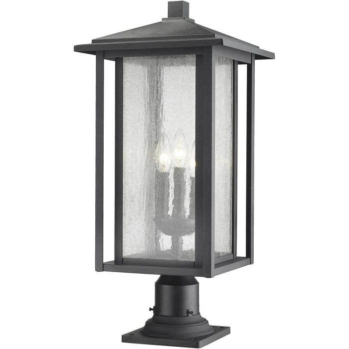 Aspen Black Outdoor Pier Mounted Fixture - Outdoor Pier Mounted Fixtures
