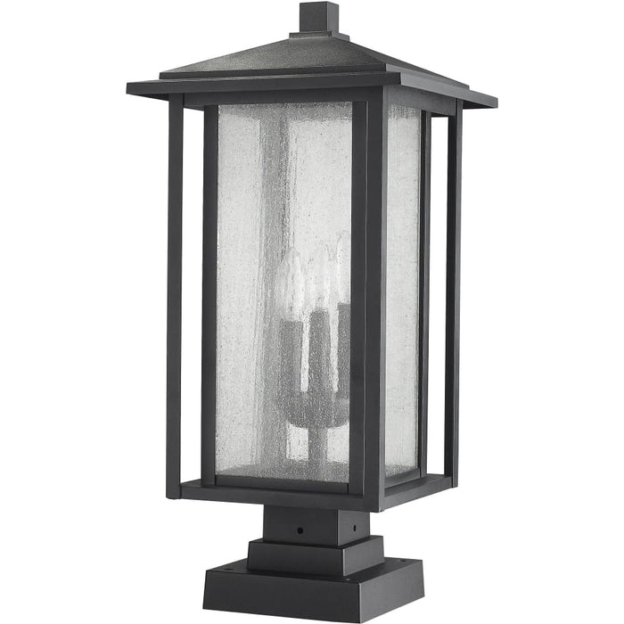 Aspen Black Outdoor Pier Mounted Fixture - Outdoor Pier Mounted Fixtures