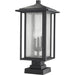 Aspen Black Outdoor Pier Mounted Fixture - Outdoor Pier Mounted Fixtures
