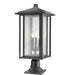 Aspen Black Outdoor Pier Mounted Fixture | theLightShop