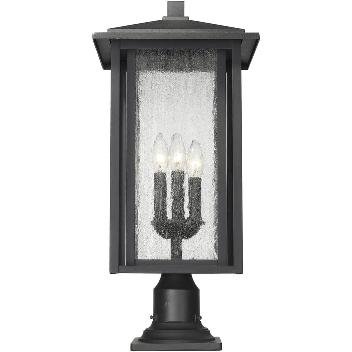 Aspen Black Outdoor Pier Mounted Fixture - Outdoor Pier Mounted Fixtures